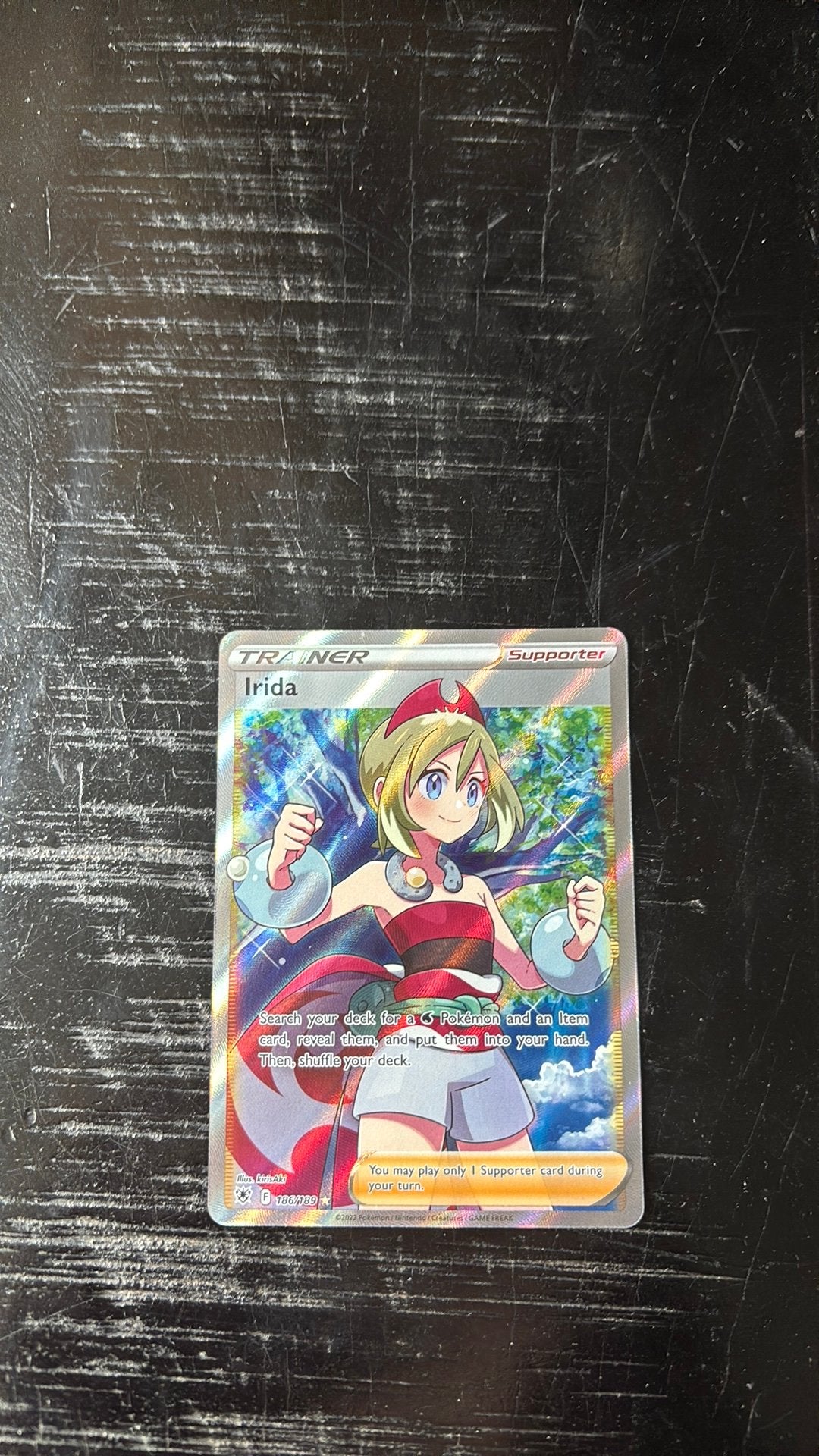 Pokemon kaart Irida Astral Radiance, Hobby en Vrije tijd, Ophalen of Verzenden, Zo goed als nieuw