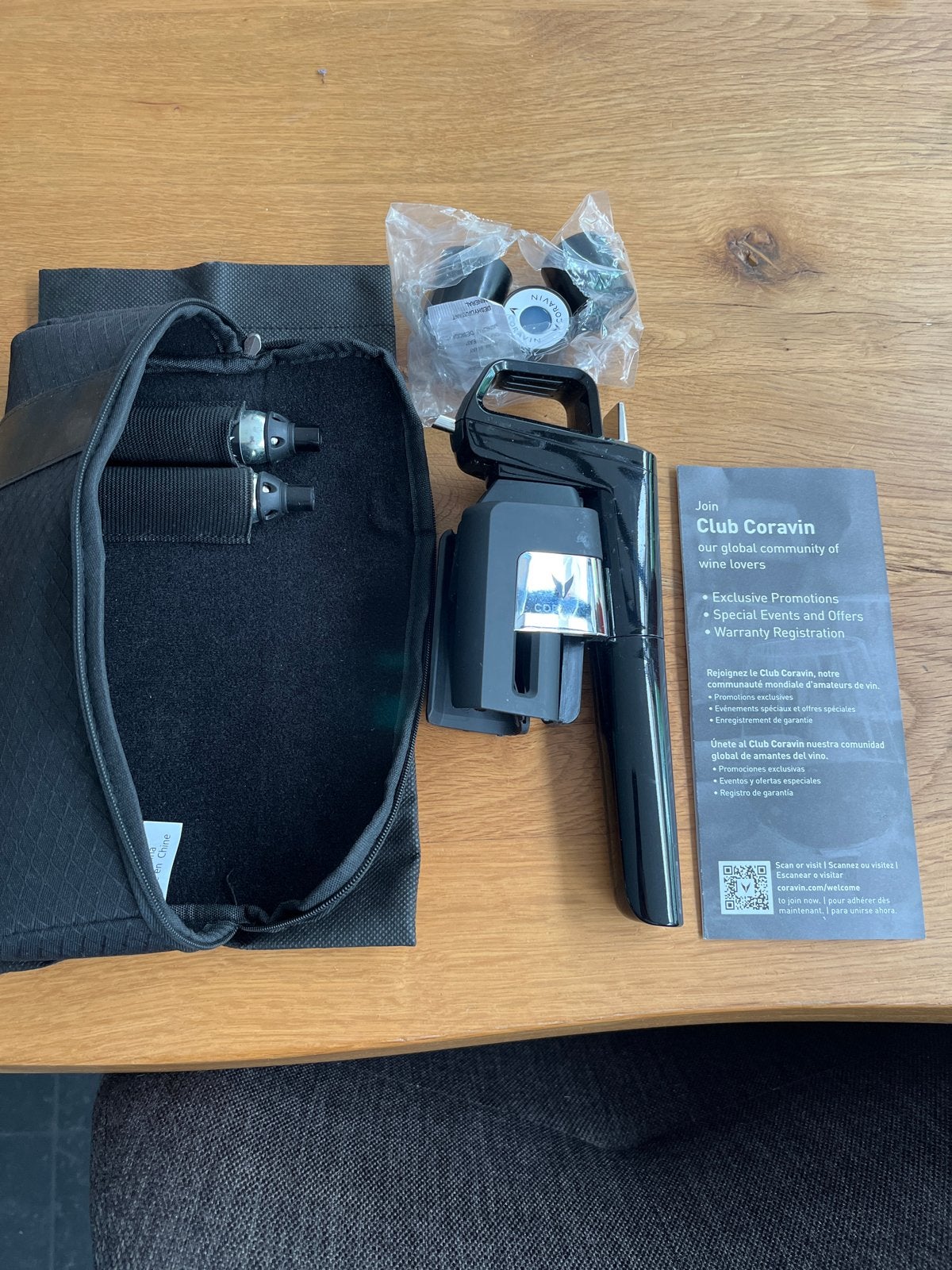 Coravin Wijntap -Nieuw Perfect voor wijnliefhebbers, Overige typen, Nieuw, Ophalen of Verzenden, Zwart