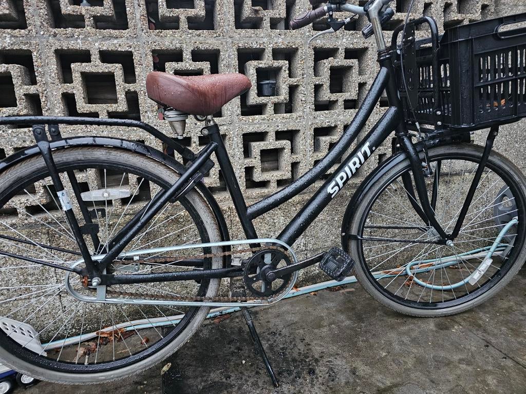 Spirit meisjesfiets (140-160cm) met voordrager en mand, Ophalen, Gebruikt, 26 inch of meer