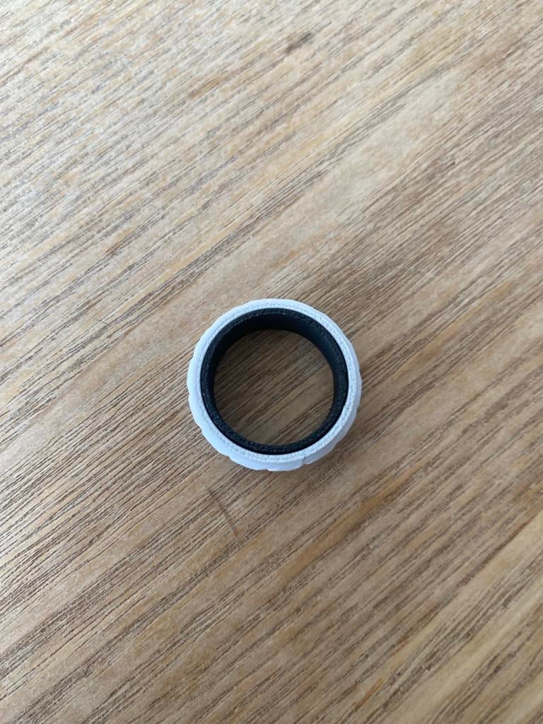 Unieke 3D geprinte spinner ring - Stressvermindering, 18 tot 19, Kunststof, Wit, Nieuw