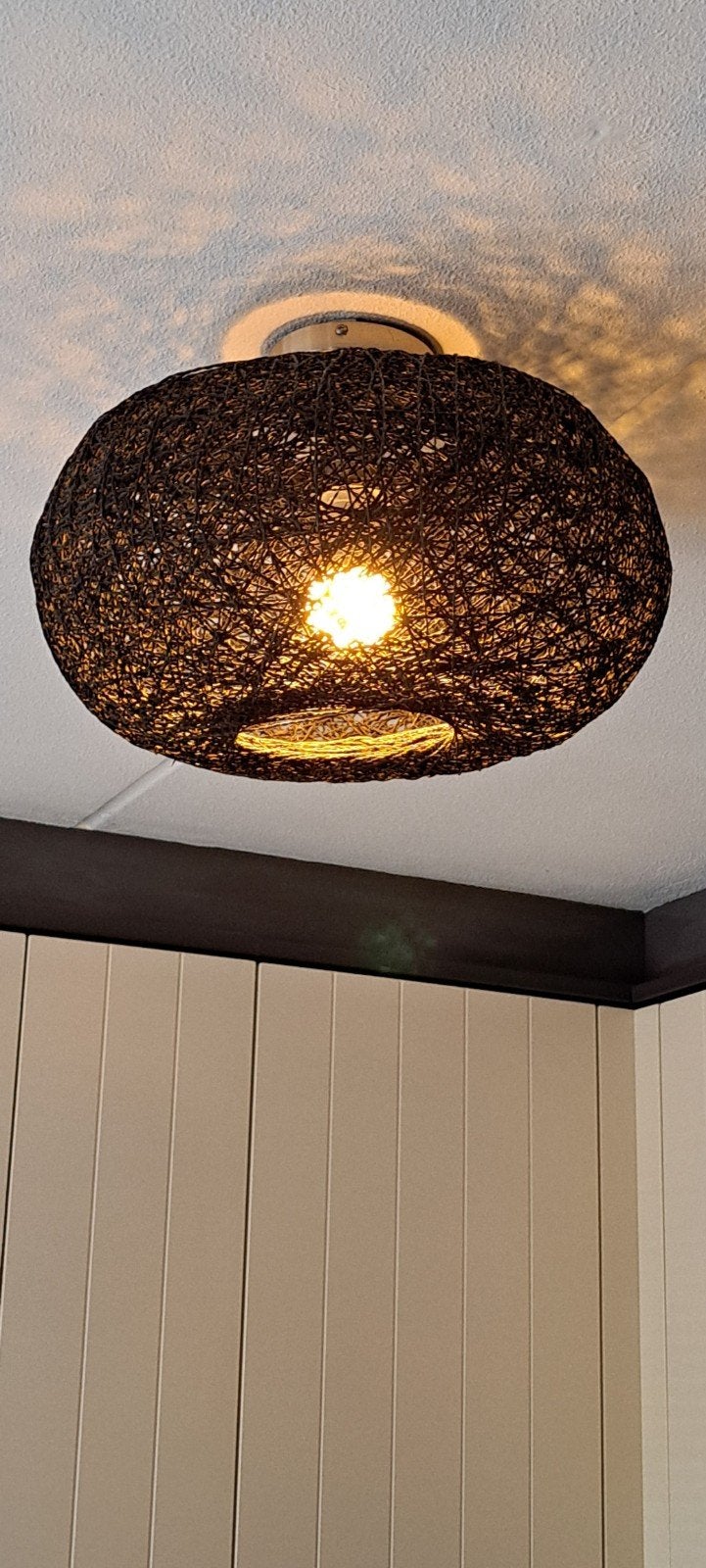 Zwarte plafondlamp, Huis en Inrichting, Lampen | Plafondlampen, Ophalen of Verzenden