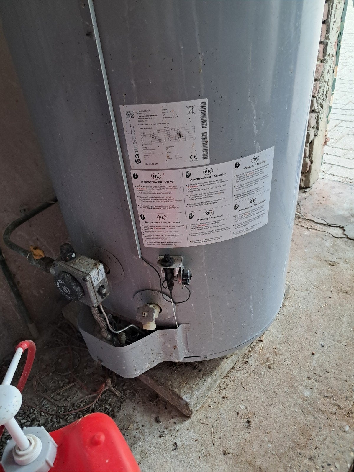 gasboiler, Ophalen, Gebruikt, Aardgas, 100 liter of meer
