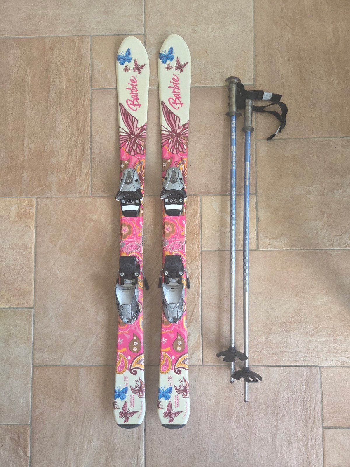 Elan Barbie ski's met stokken 110 cm, Sport en Fitness, Skiën en Langlaufen, Gebruikt, 100 tot 140 cm, Skiën, Ski's