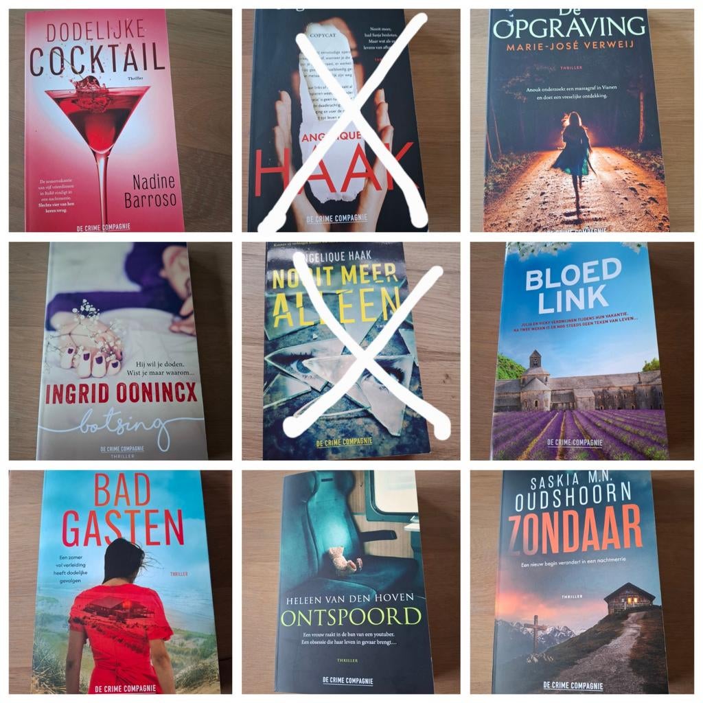 7 thrillers van de crime compagnie, Boeken, Chicklit, Gelezen, Ophalen of Verzenden