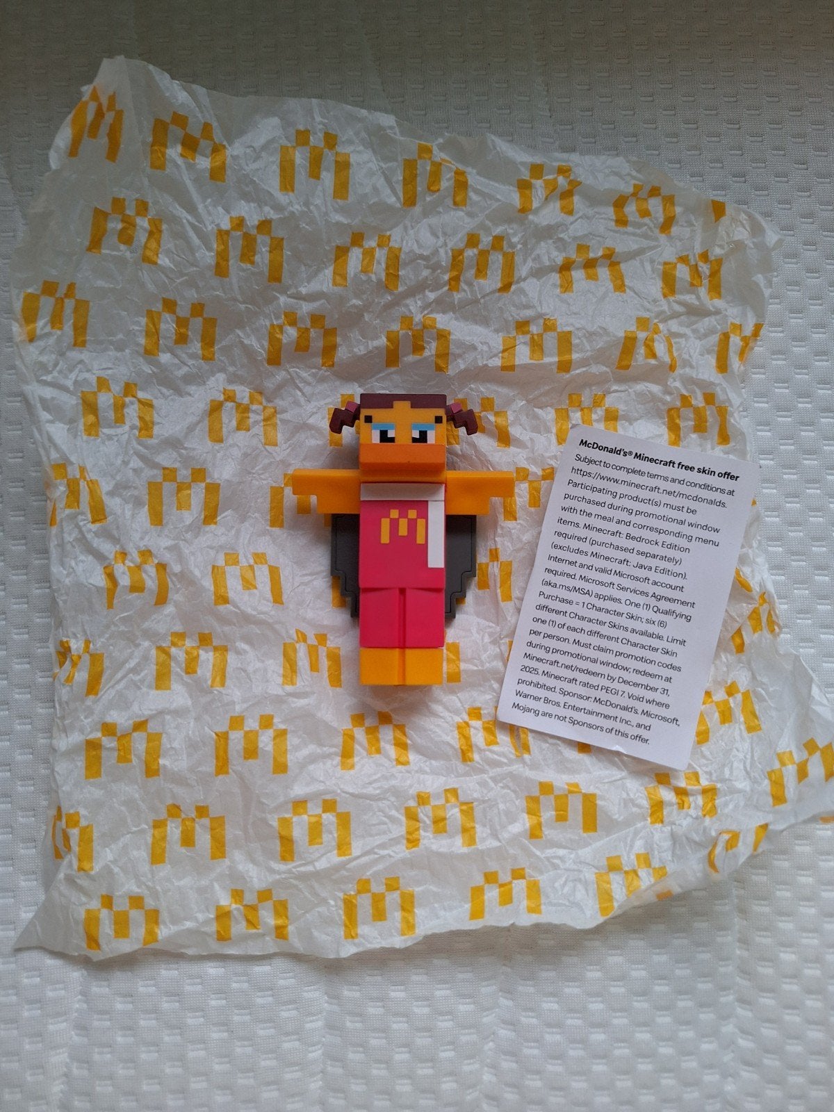Minecraft Happy Meal figuur - Bij (McDonald's), Ophalen of Verzenden, Nieuw, Jongen of Meisje