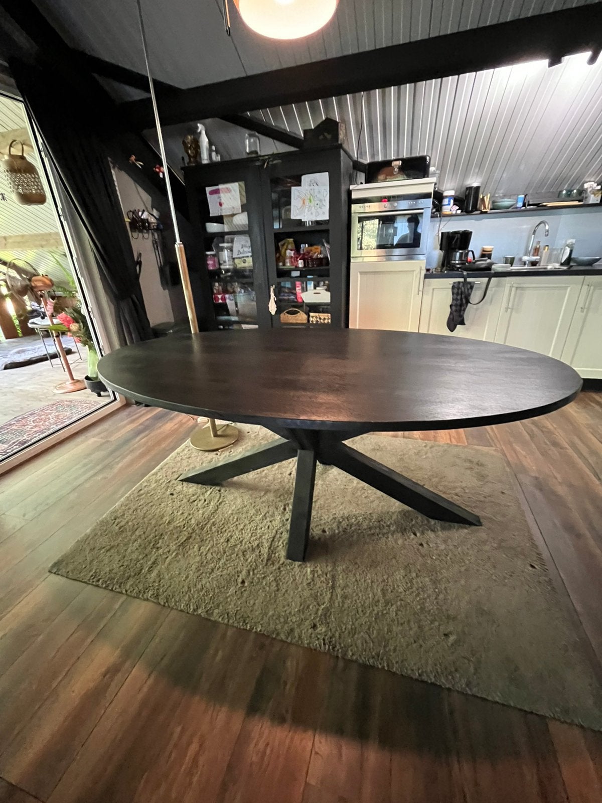Ovale tafel, Ophalen, 100 tot 150 cm, 200 cm of meer, Zo goed als nieuw