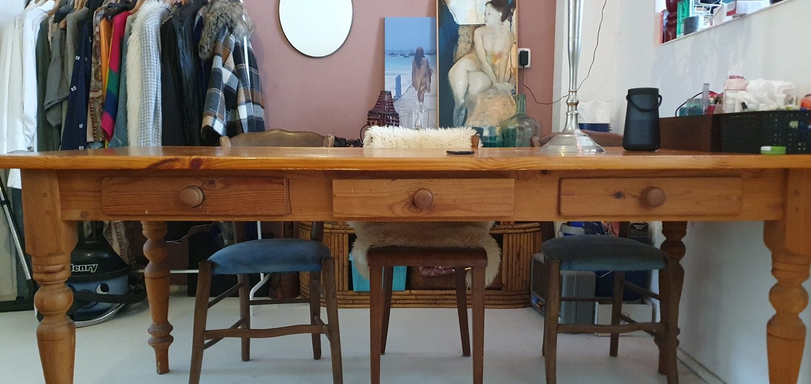 Mooie landelijke eettafel, Huis en Inrichting, Ophalen of Verzenden, Rechthoekig, 150 tot 200 cm, 50 tot 100 cm