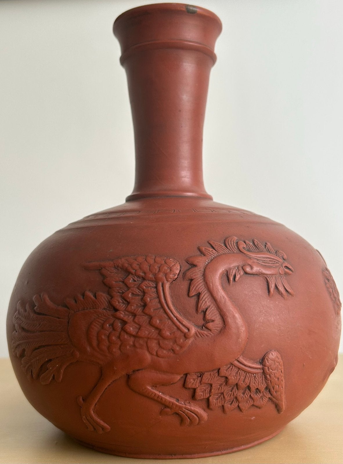 Antieke Delft / Chinese Yixing flesvaas terracotta 1700 vaas, Antiek en Kunst, Verzenden