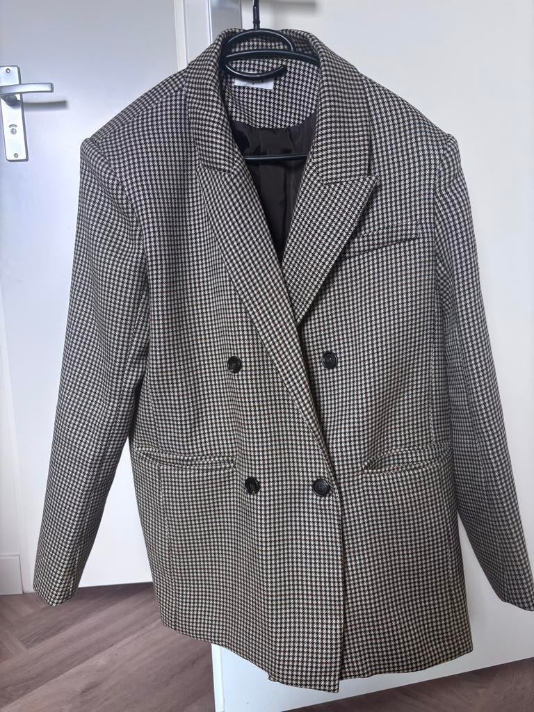 IVIVI Geruite Blazer - Zo goed als nieuw, Maat 38/40 (M), Bruin, Ophalen of Verzenden, Zo goed als nieuw