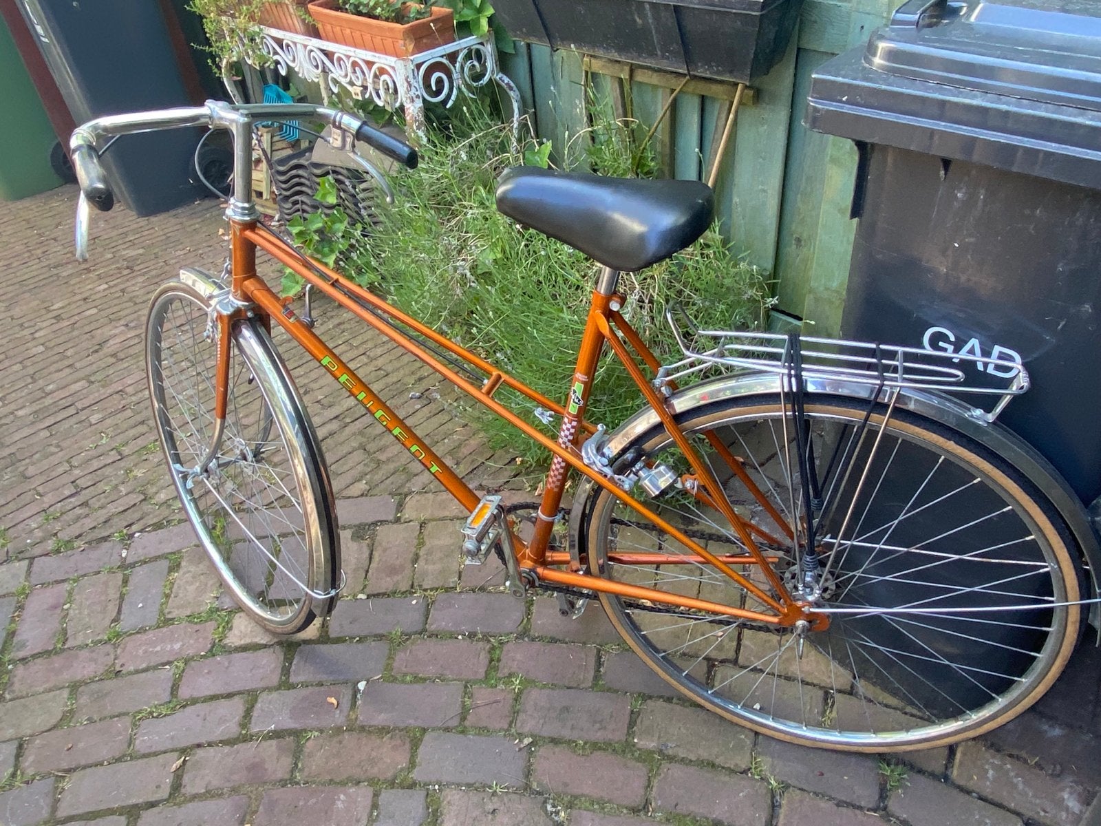 Vintage Peugeot racefiets - Oranje, Velgrem, Versnellingen, Ophalen, Overige merken