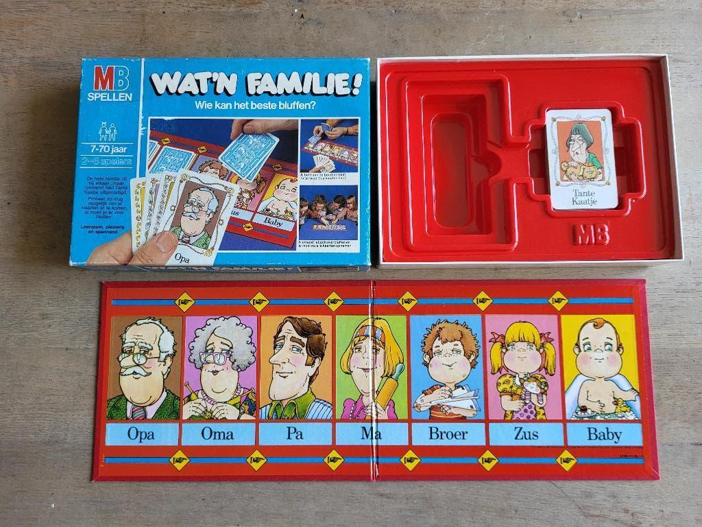 spel Wat 'n familie - vintage, Hobby en Vrije tijd, Gezelschapsspellen | Bordspellen, Vijf spelers of meer, Ophalen of Verzenden