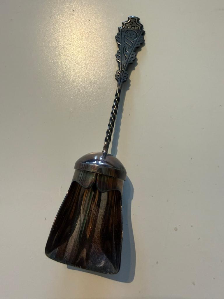 Vintage verzilverde suikerlepel / suikerschepje, Ophalen of Verzenden
