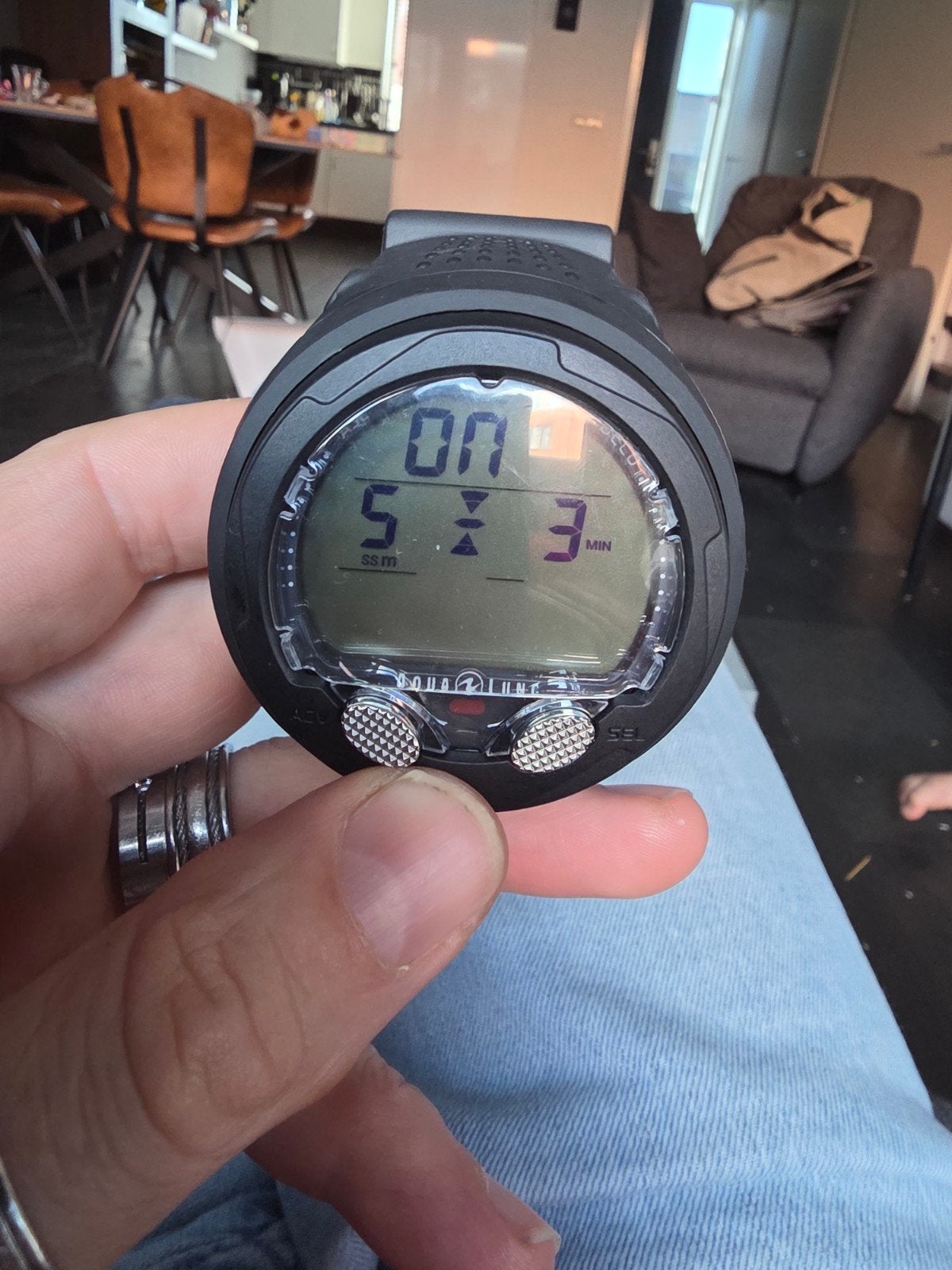 Aqua Lung i300 duikcomputer (Inclusief NIEUWE batterij & O-r, Watersport en Boten, Ophalen of Verzenden, Zo goed als nieuw, Duikcomputer