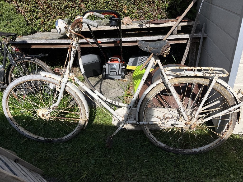 oldtimer damesfiets, Fietsen en Brommers, Ophalen, Jaren '40, 59 cm of meer, Onbekend
