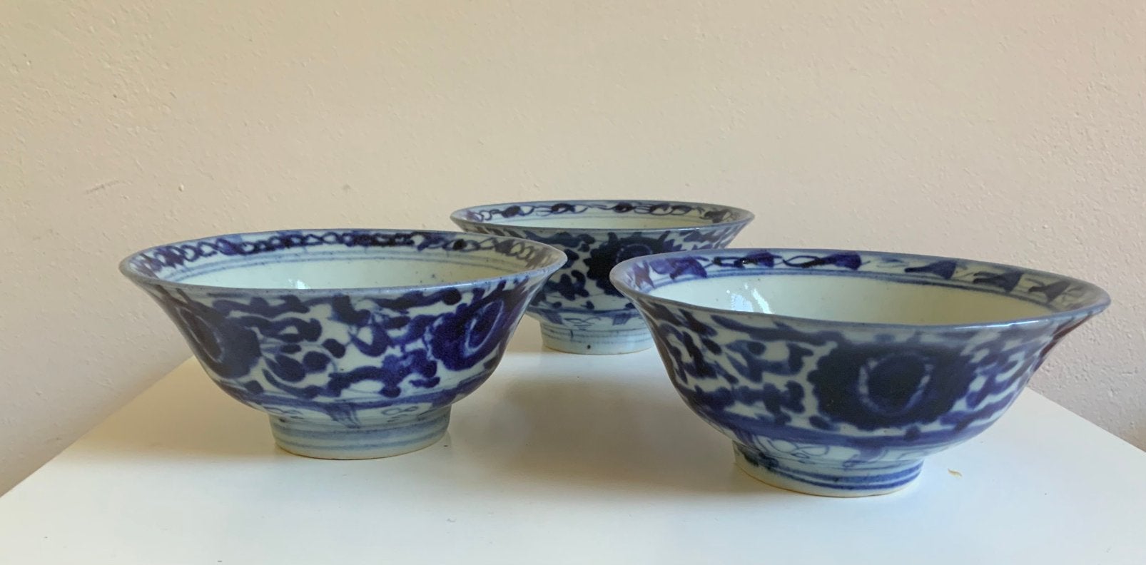 3 kommen 1 schotel Chinees porselein Qianlong - Kangxi -Qing, Antiek en Kunst, Ophalen of Verzenden