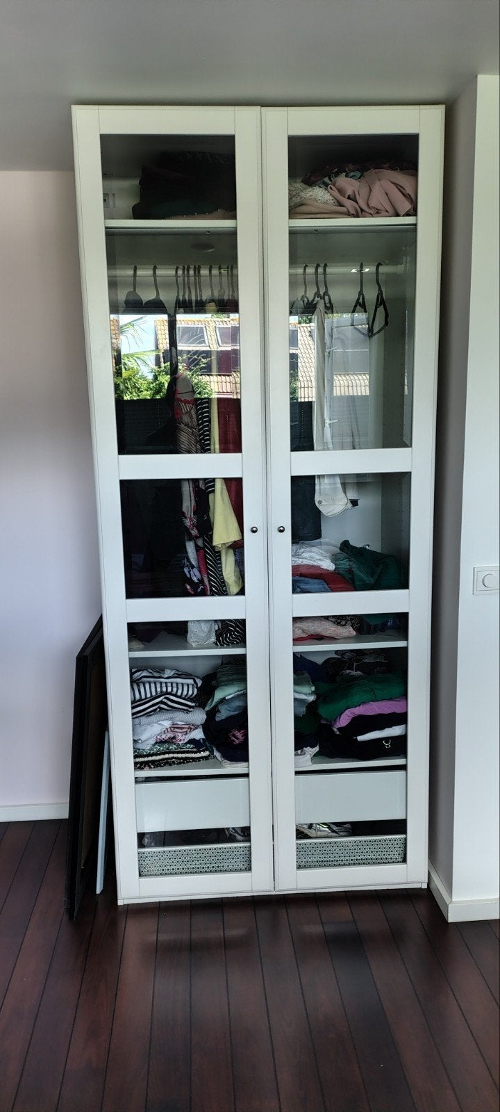 Ikea PAX deuren Tyssedal wit/glas, Ophalen, 200 cm of meer, 50 tot 100 cm, Minder dan 25 cm