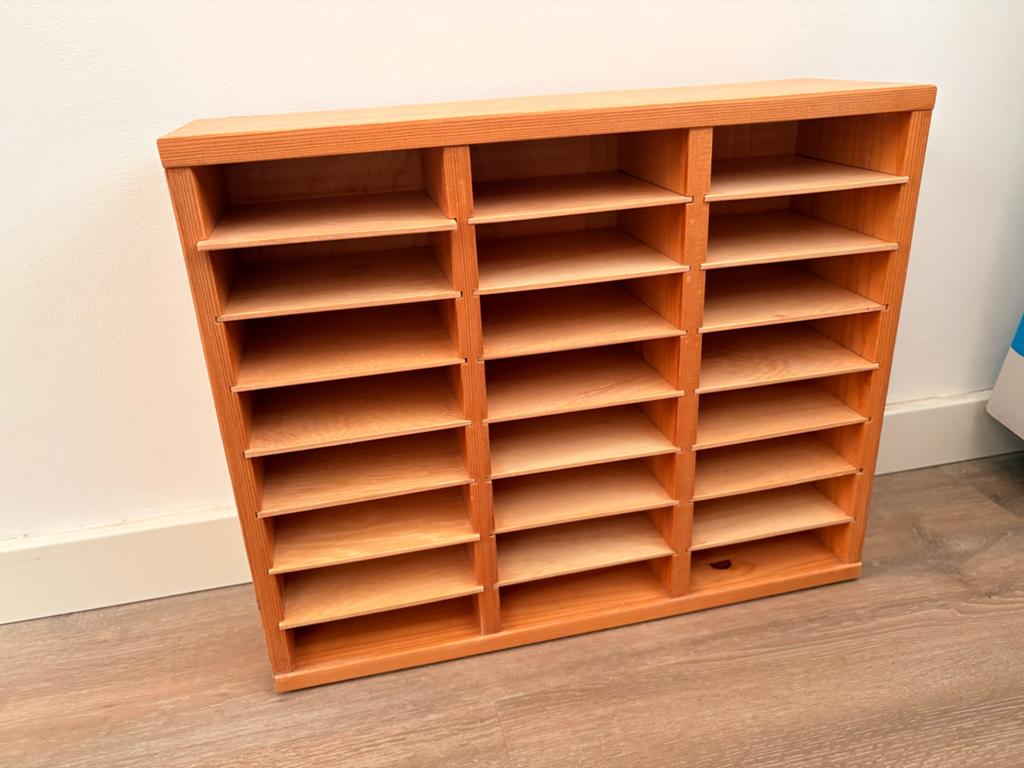 Lundia Vintage Modulair CD Kast Massief Hout, Ophalen, Gebruikt, 75 tot 150 discs, Cd's