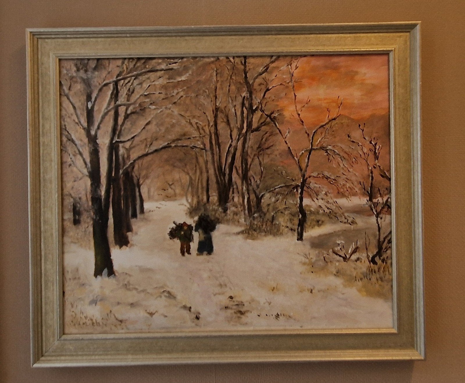 Sneeuwlandschap schilderij, Antiek en Kunst, Ophalen