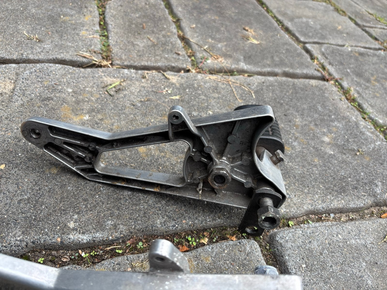 Voetsteunenset voor motorfiets (Moto Guzzi?), Motoren, Ophalen of Verzenden, Gebruikt