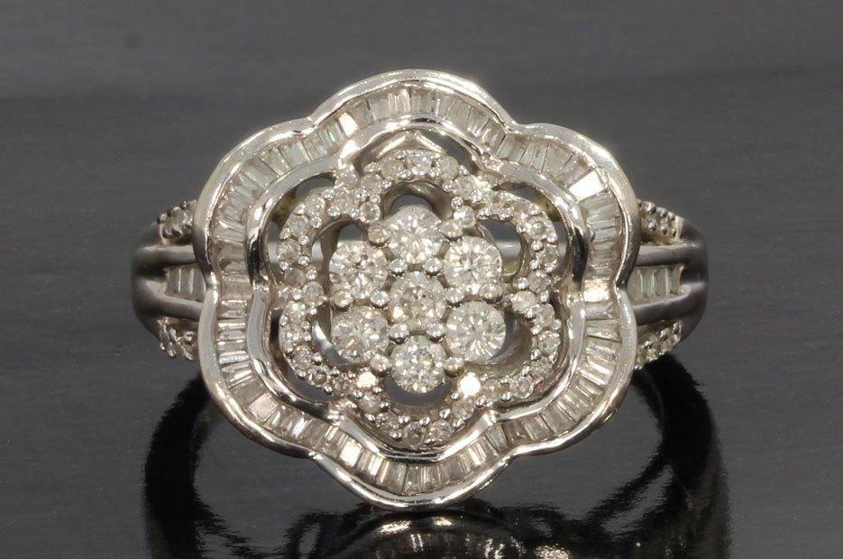 Exclusieve gouden ring 130 diamanten briljant dames luxe, Voordeelsieraden, Verzenden, Zo goed als nieuw, 17 tot 18