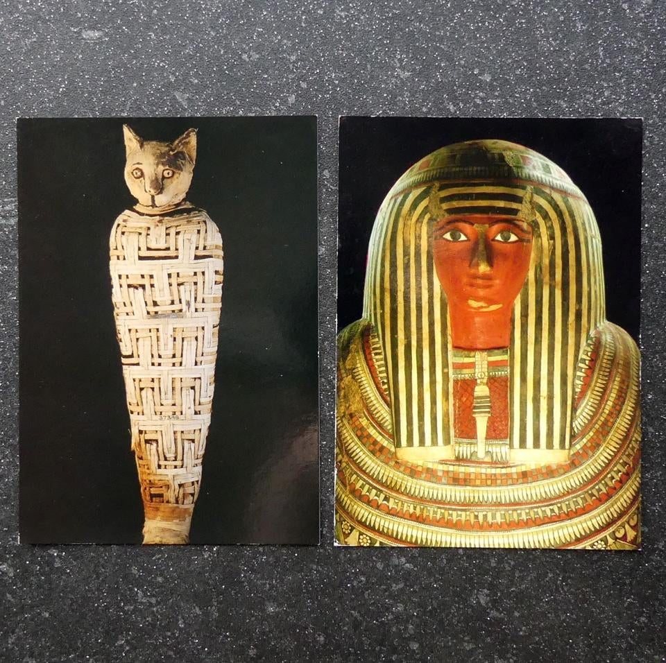 Ansichtkaarten British Museum London oude Egypte mummie, Verzamelen, Ophalen of Verzenden, 1980 tot heden, Ongelopen, Engeland