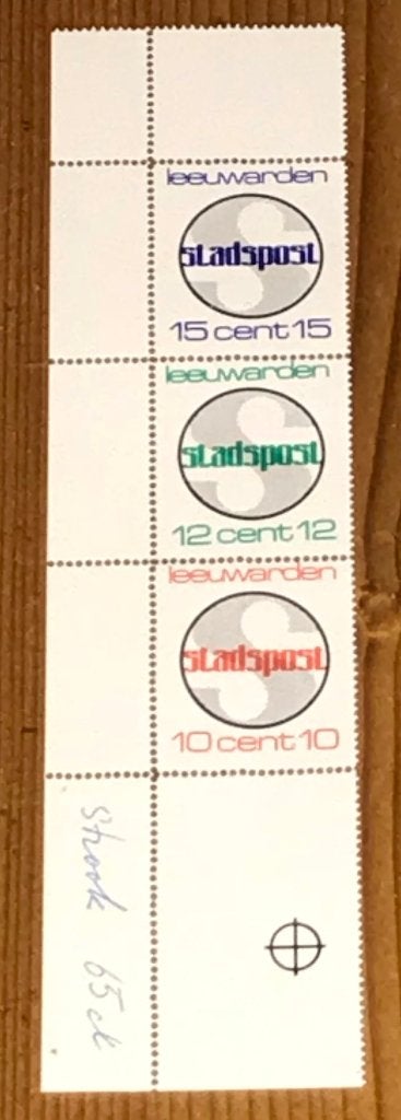 Strook stadspost Leeuwarden, Ophalen of Verzenden, Na 1940, Postfris
