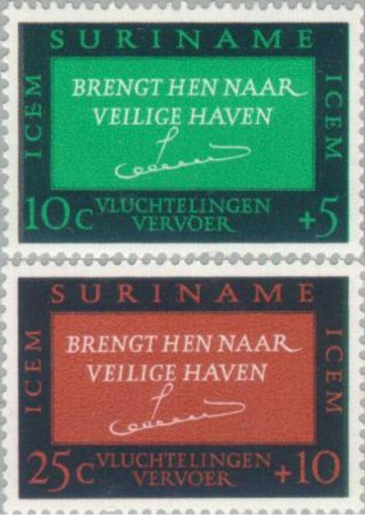 Suriname 1966 - nvph 436-437 - ICEM, Postzegels en Munten, Postzegels | Suriname, Verzenden, Postfris