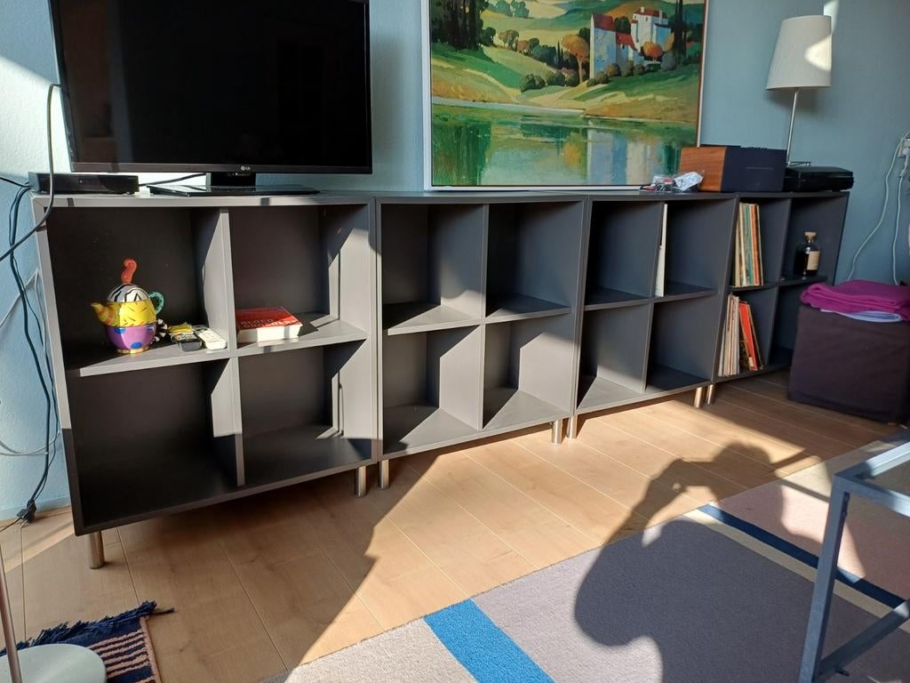 2 vakkenkastjes Eket Ikea, Huis en Inrichting, Kasten | Wandmeubels, Ophalen of Verzenden, Zo goed als nieuw, Minder dan 150 cm