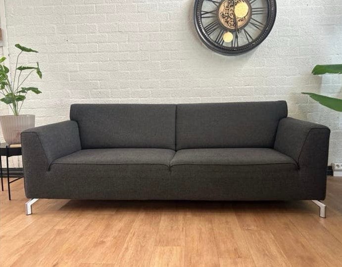 H&H Novara 3 zitter Forli Onyx stof - Prof gereinigd, Huis en Inrichting, Banken | Bankstellen, 75 tot 100 cm, Ophalen of Verzenden