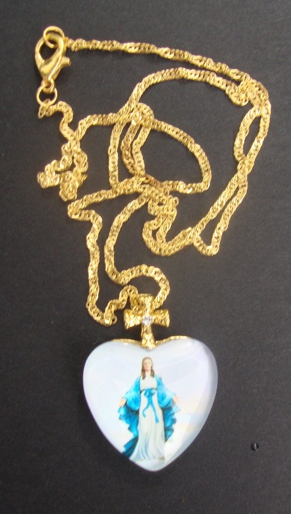 hartvormige religie ketting nr. 003 - nieuw, Ophalen of Verzenden, Nieuw, Sieraad, Overige religies