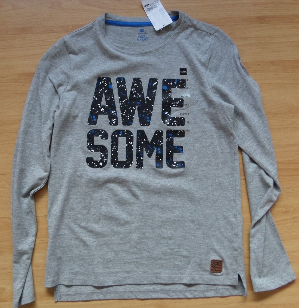 NIEUW: Stoere katoenen Hema longsleeve maat 146/152, Kinderen en Baby's, Kinderkleding | Maat 146, Ophalen of Verzenden, Nieuw
