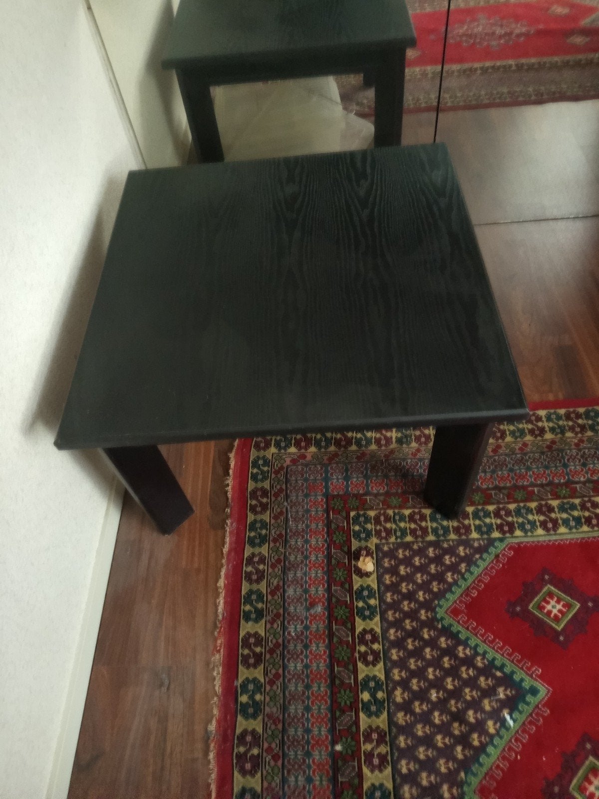 Zwart bijzettafeltje 70x70 cm, Huis en Inrichting, Ophalen, Gebruikt, 50 tot 100 cm, Vierkant