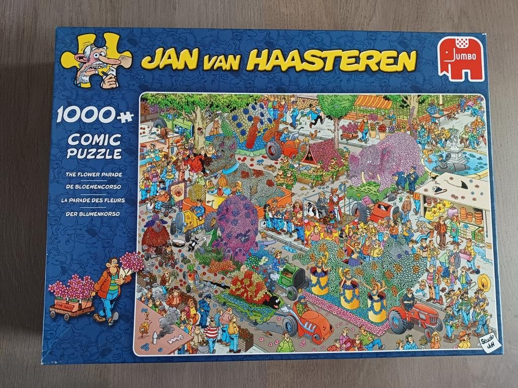 Jan van Haasteren De Bloemencorso 1000 stukjes, Ophalen of Verzenden, 500 t/m 1500 stukjes, Zo goed als nieuw, Legpuzzel