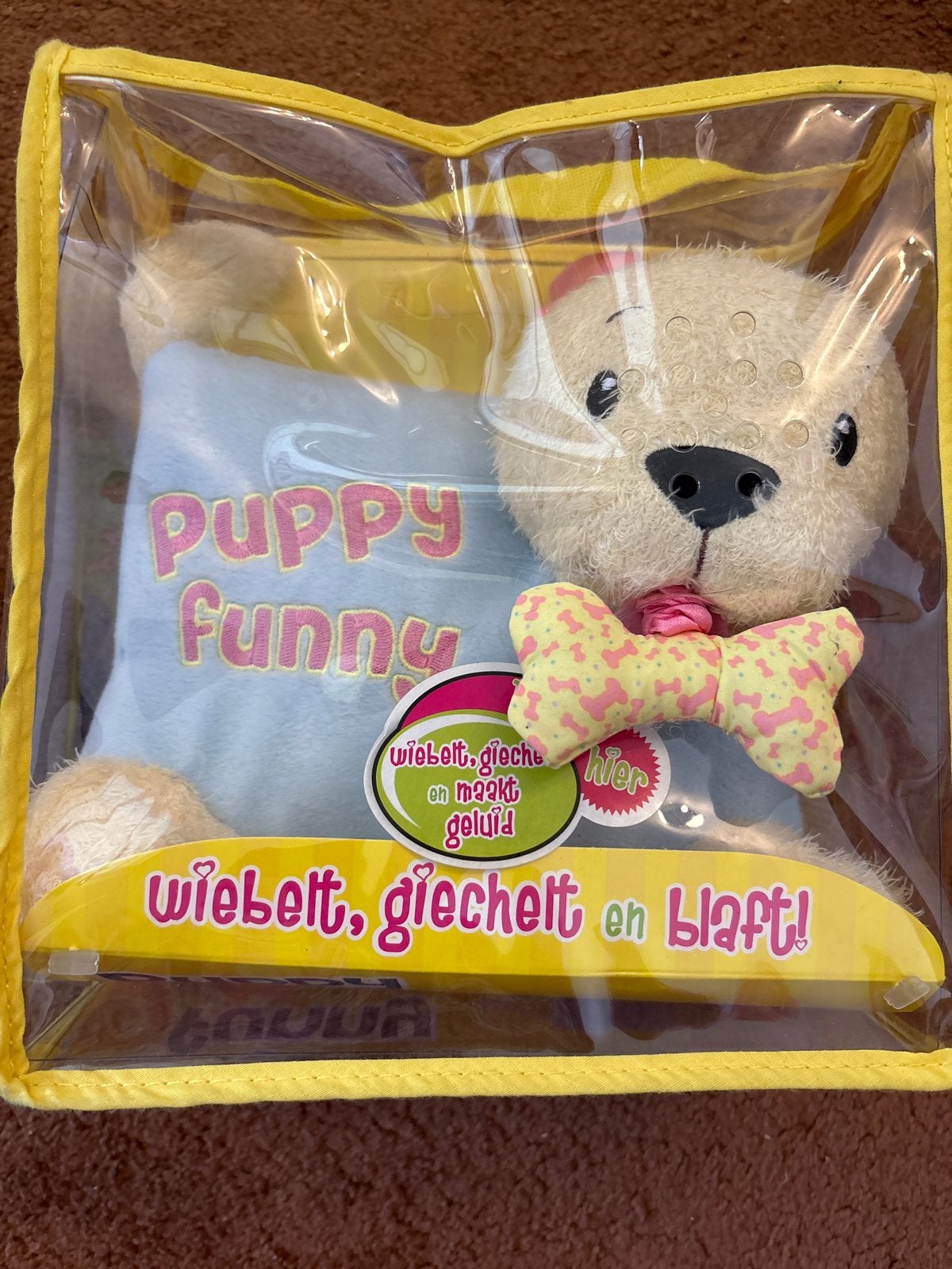 Puppy Funny knuffel en boekje in één, Ophalen of Verzenden, Nieuw, Overige typen, Met geluid