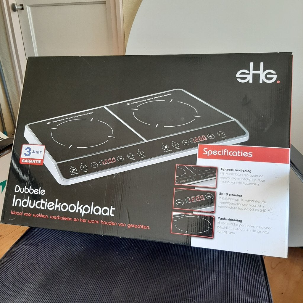 Dubbele inductiekookplaat, Ophalen, Nieuw, 3 kookzones of minder, Inductie