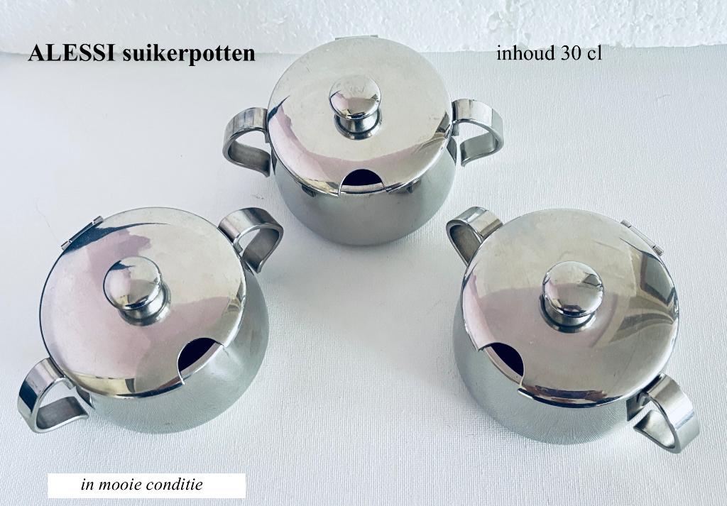 3x ALESSI Dani Suikerpot T.E.A.B.  Italian design, Ophalen