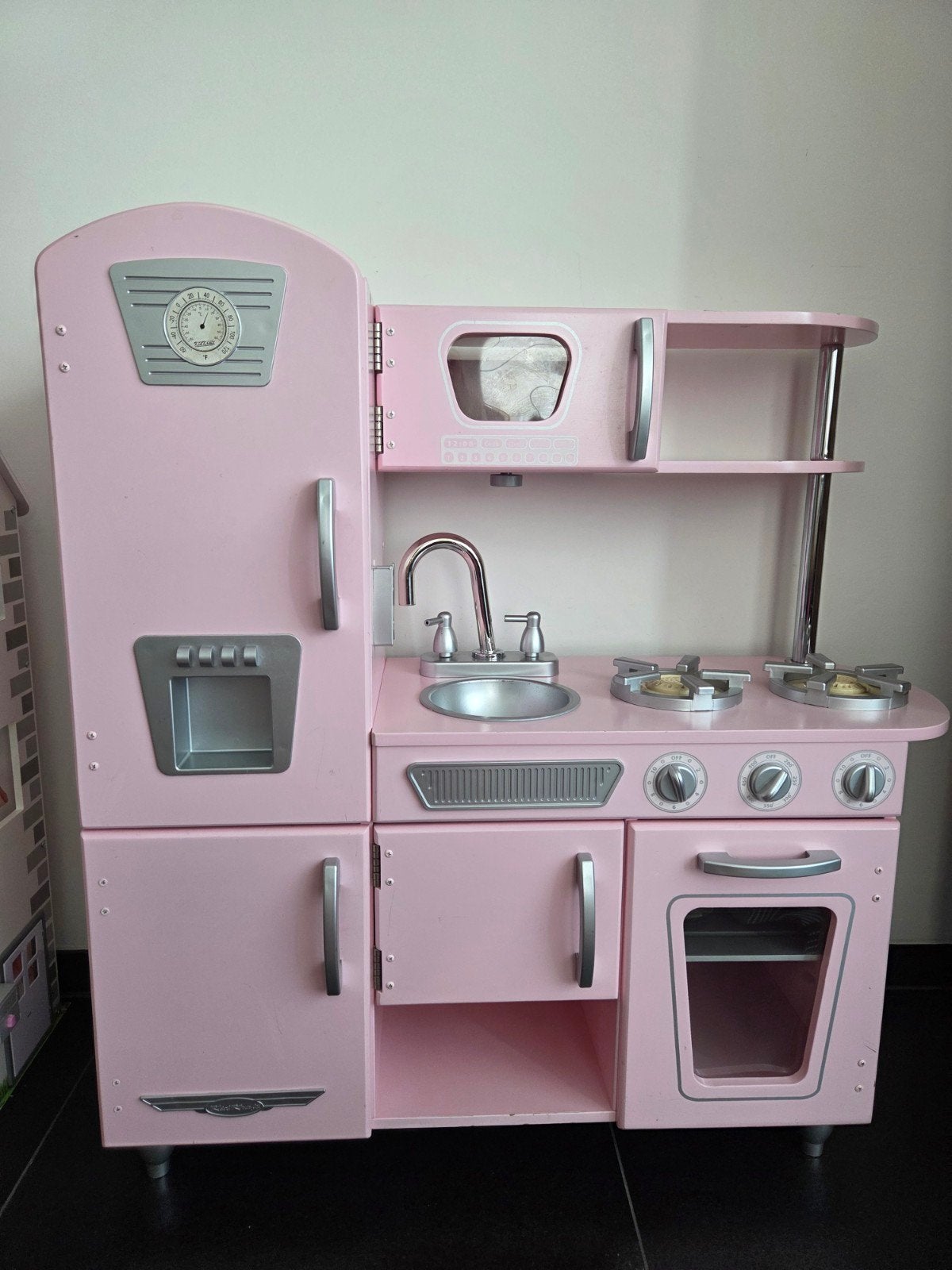 Kidscraft Roze Speelkeuken met theeset en Pannenset, Ophalen, Gebruikt, Hout, Speelkeuken