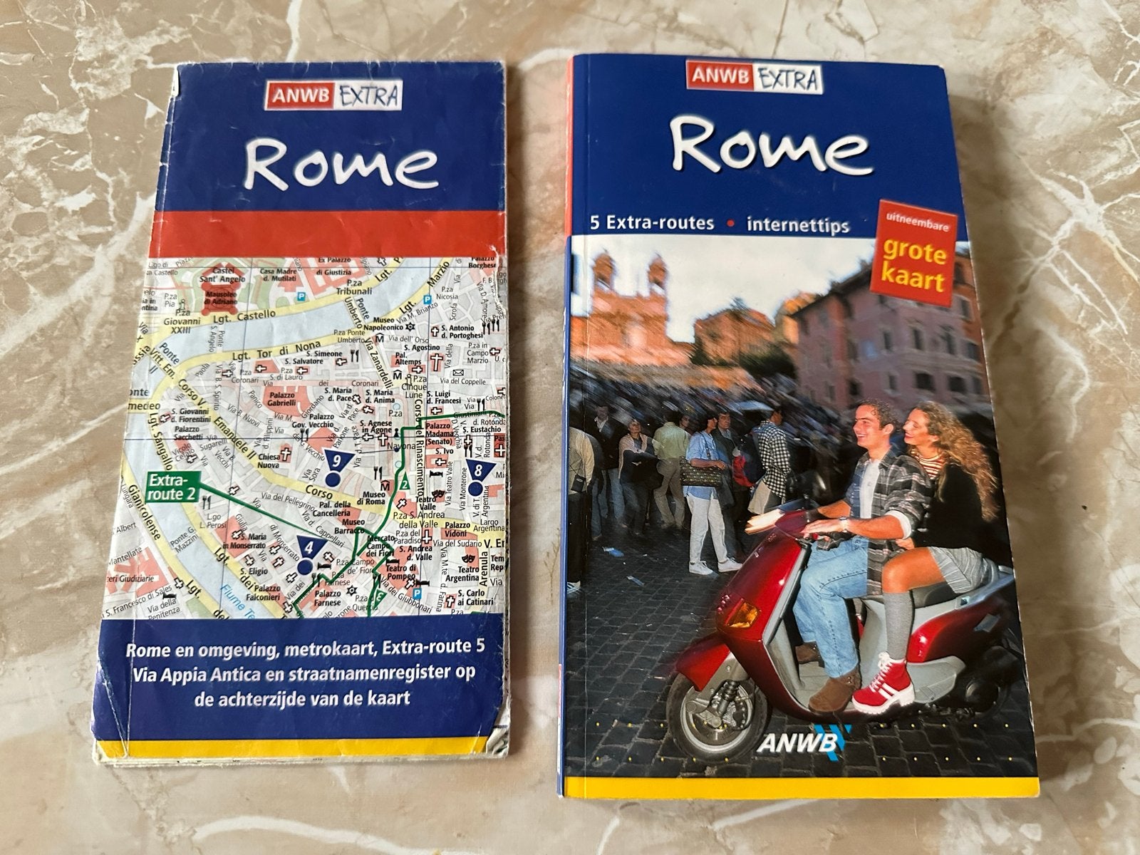 ANWB Extra Reisgids Rome met Grote Kaart, Gelezen, Europa, Ophalen of Verzenden, Reisgids of -boek