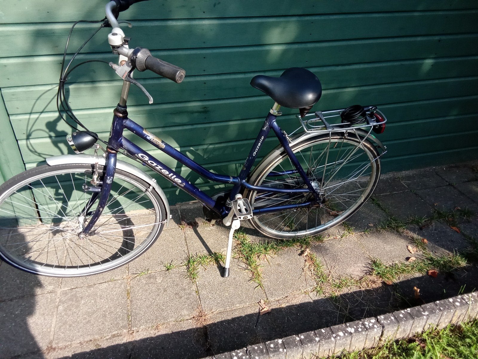 Gazelle damesfiets, de kleur is blauw., Fietsen en Brommers, Ophalen, Gebruikt, Versnellingen, 50 tot 53 cm