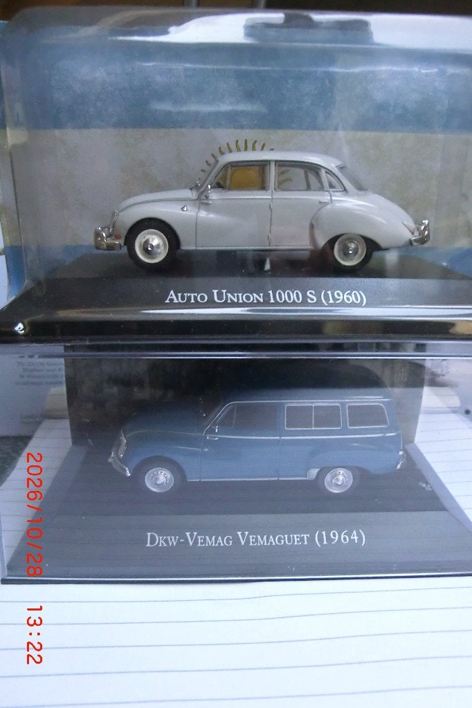 2x DKW/Auto-union 1:43, Ophalen of Verzenden, Nieuw, Auto, Overige merken