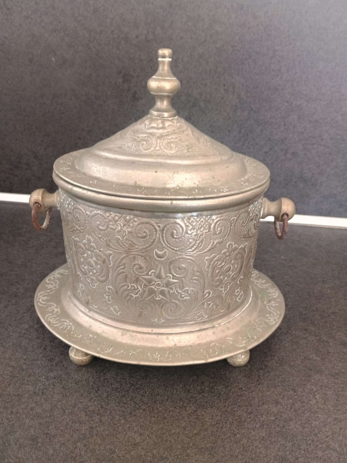 Vintage Marokkaanse theepot met handvatten en pootjes, Ophalen of Verzenden