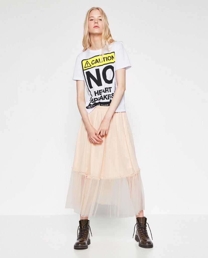 zara skirt rok M nieuw tule tutu kawaai japan, Ophalen of Verzenden, Nieuw, Zwart, Onder de knie