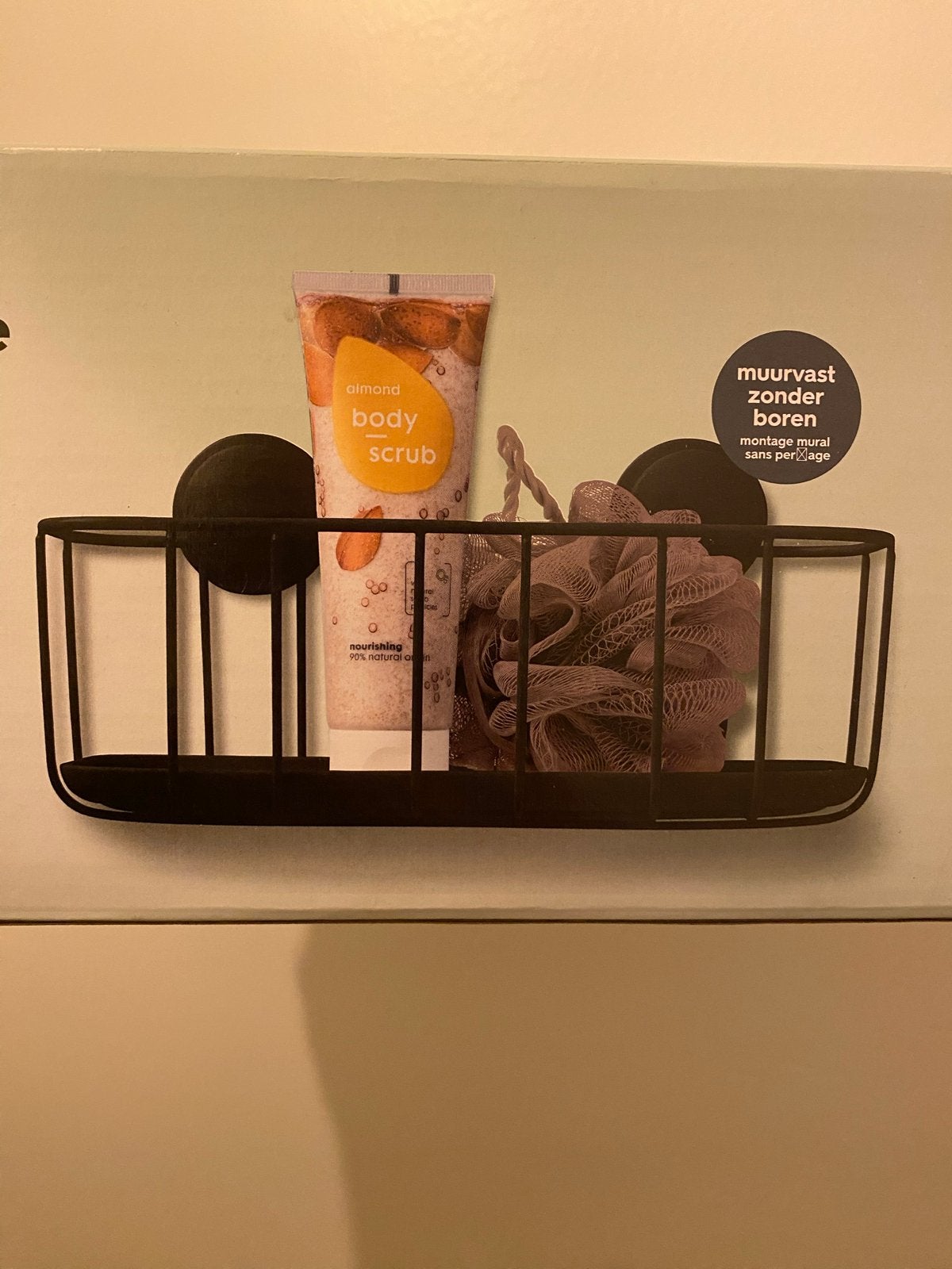 Hema Douchemandje met Zuignappen Zwart - Nieuw, Nieuw, Ophalen of Verzenden, Douche-accessoire, Overige merken