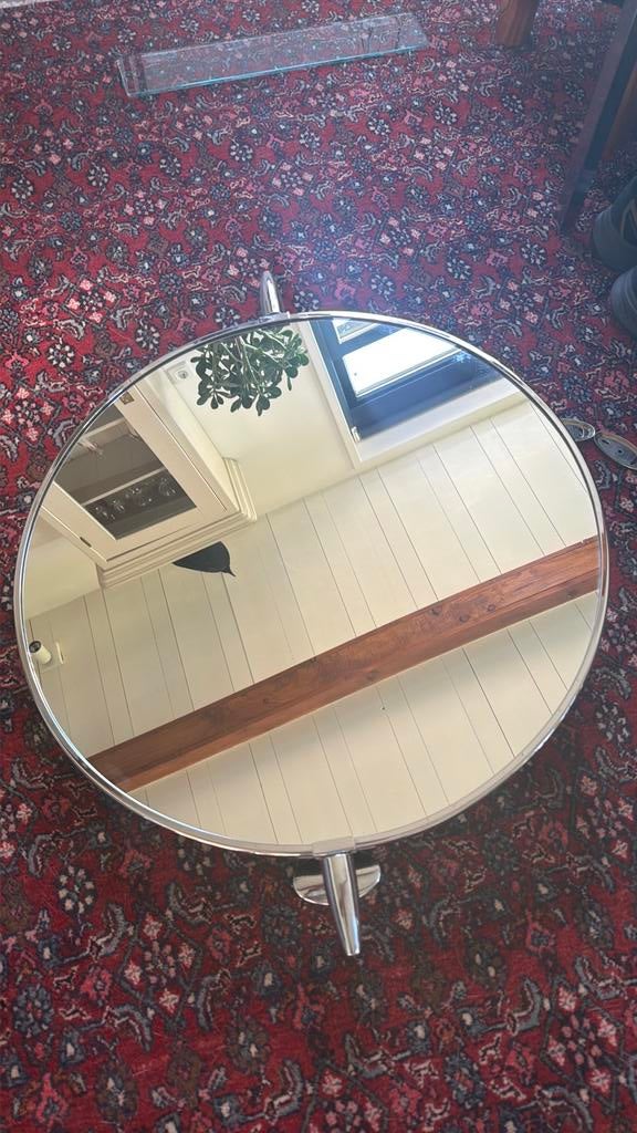 Badkamer spiegel, ronde spiegel, Huis en Inrichting, Ophalen, Rond, Zo goed als nieuw, Minder dan 100 cm