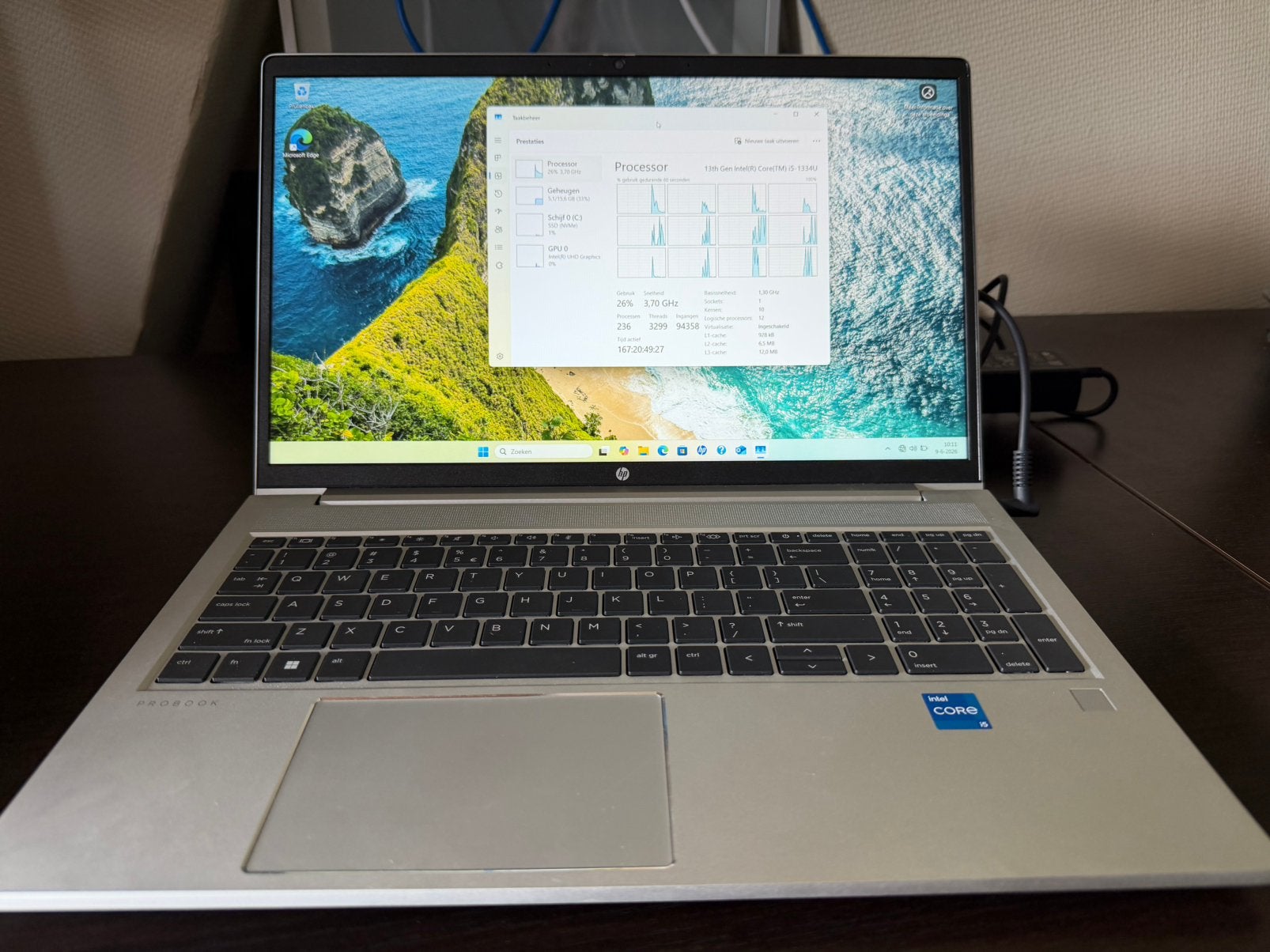 HP Probook 450 G10 + Tas, Computers en Software, Windows Laptops, Zo goed als nieuw, 15 inch, SSD, 4 Ghz of meer, 16 GB, Qwerty