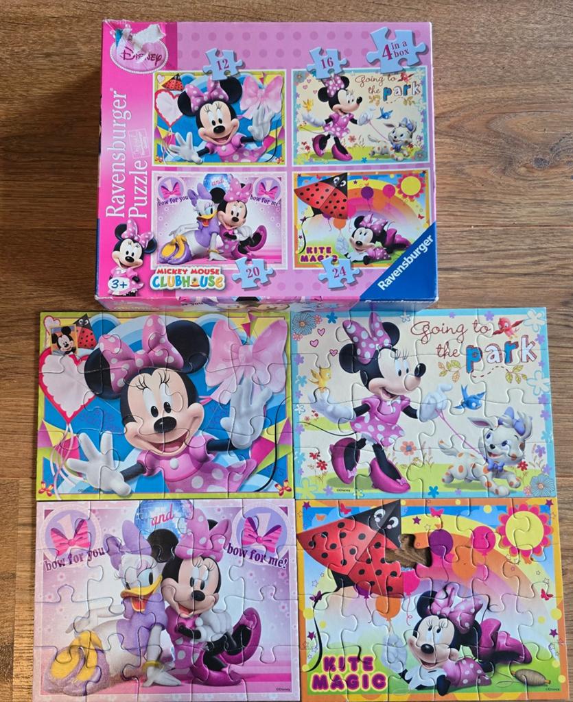 Ravensburger 4-in-1 Minnie Mouse puzzelbox, Ophalen, Meer dan 50 stukjes, Zo goed als nieuw