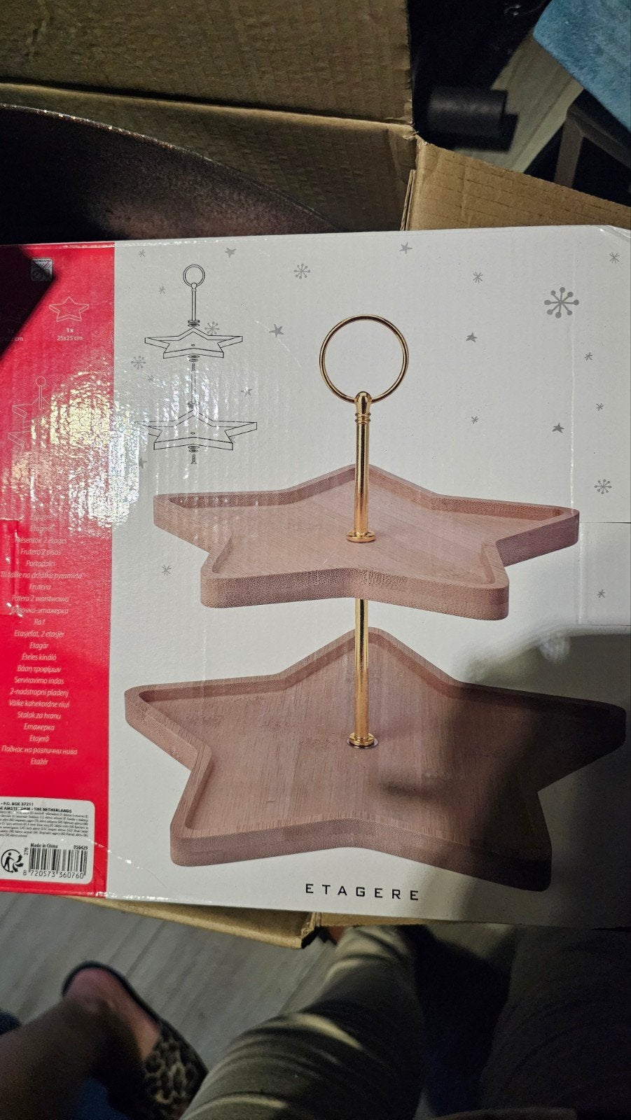 Stervormige etagere - 2 lagen, Ophalen, Nieuw, Overige vormen, Met handvatten