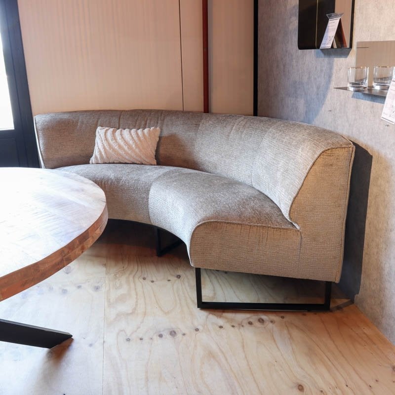 Ronde eettafelbank Nova bij Miltonhouse, Ophalen, Nieuw, Stof, Vijf, Zes of meer stoelen