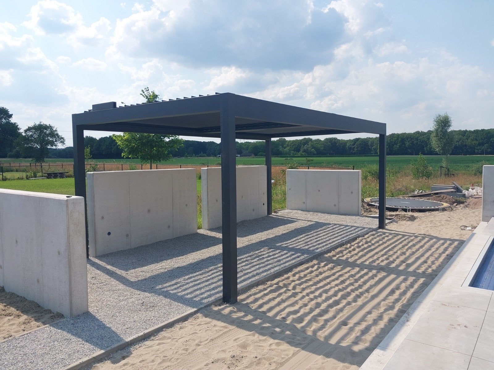 Aluminium pergola - overkapping - electrisch lamellendak, Tuin en Terras, Overige typen, 450 cm of meer, Ophalen of Verzenden