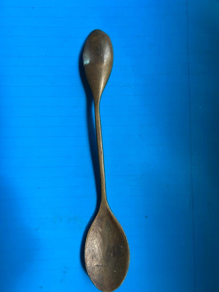 Antieke bronzen lepel - Uniek verzamelobject, Ophalen of Verzenden